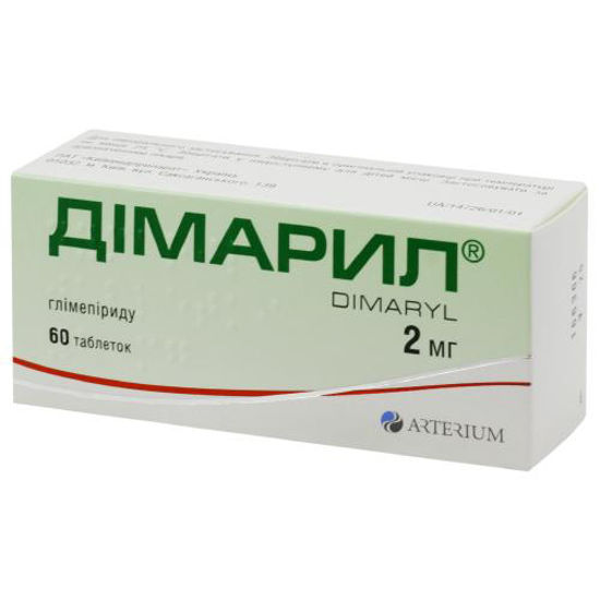 Дімарил таблетки 2 мг №60